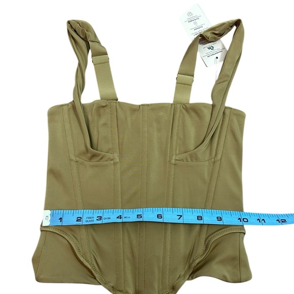 Revolve We Are HAH Knock Out Top in Shroom Stretch Corset Bustier Size XS NWT - Picture 10 of 13